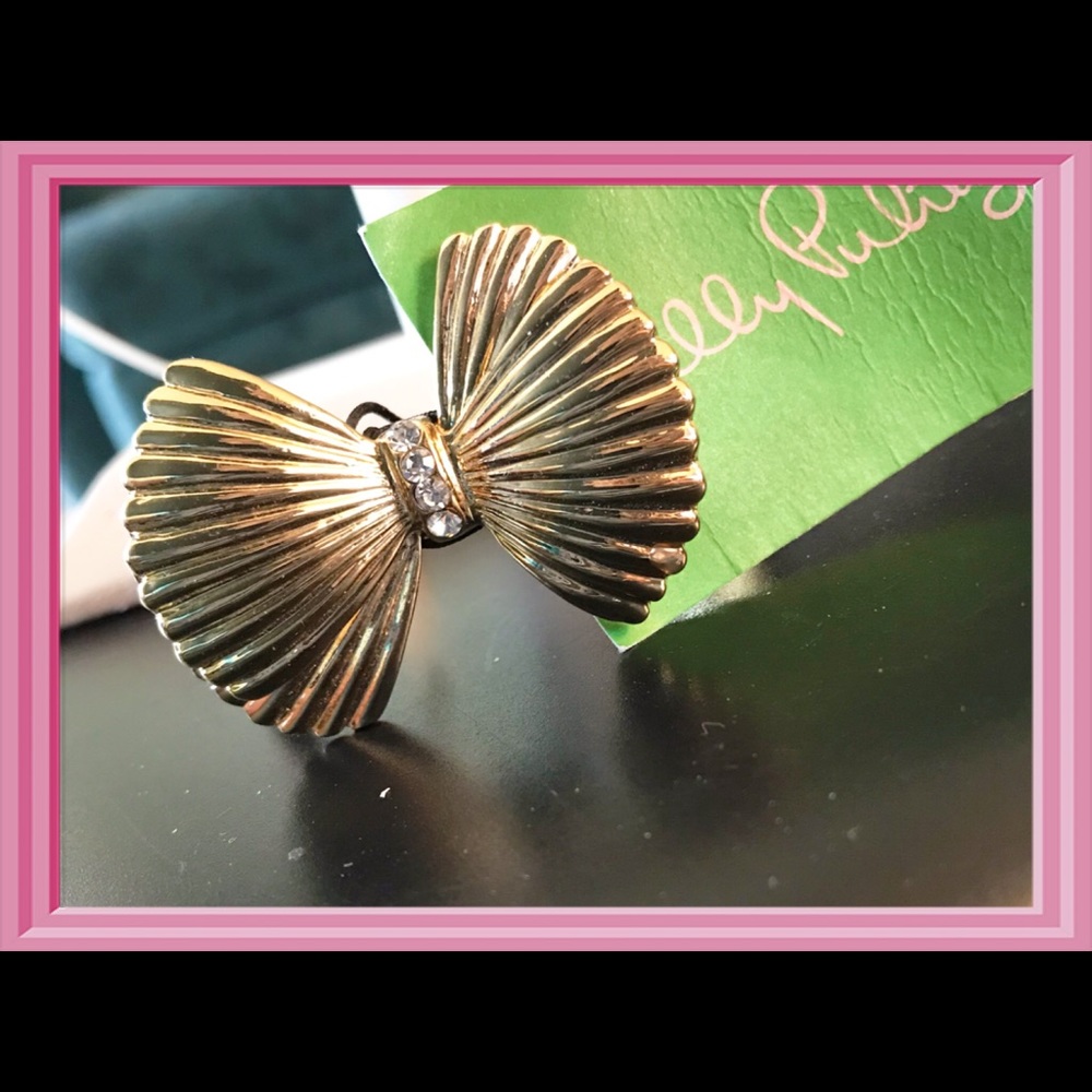 (REDUCED) LILLY PULITZER GOLD BOW BRACELET - Picture 5 of 6